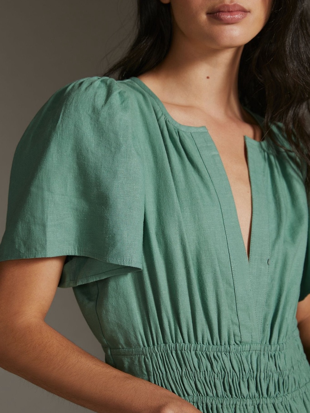 Anthropologie the Somerset Maxi Dress in Linen - Picture 4 of 10